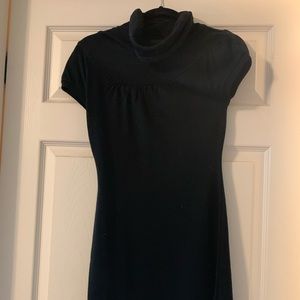 Short black sweater dress